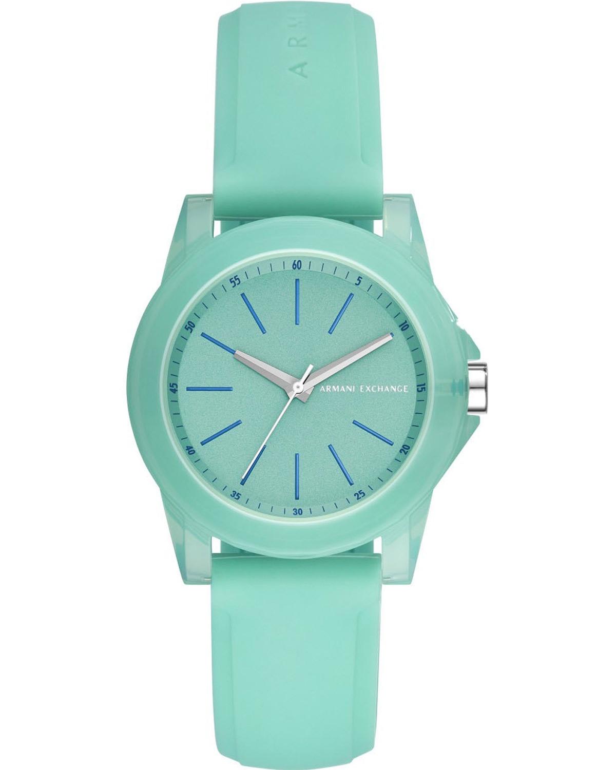 ARMANI EXCHANGE Ladies - AX4362, Green case with Green Rubber Strap
