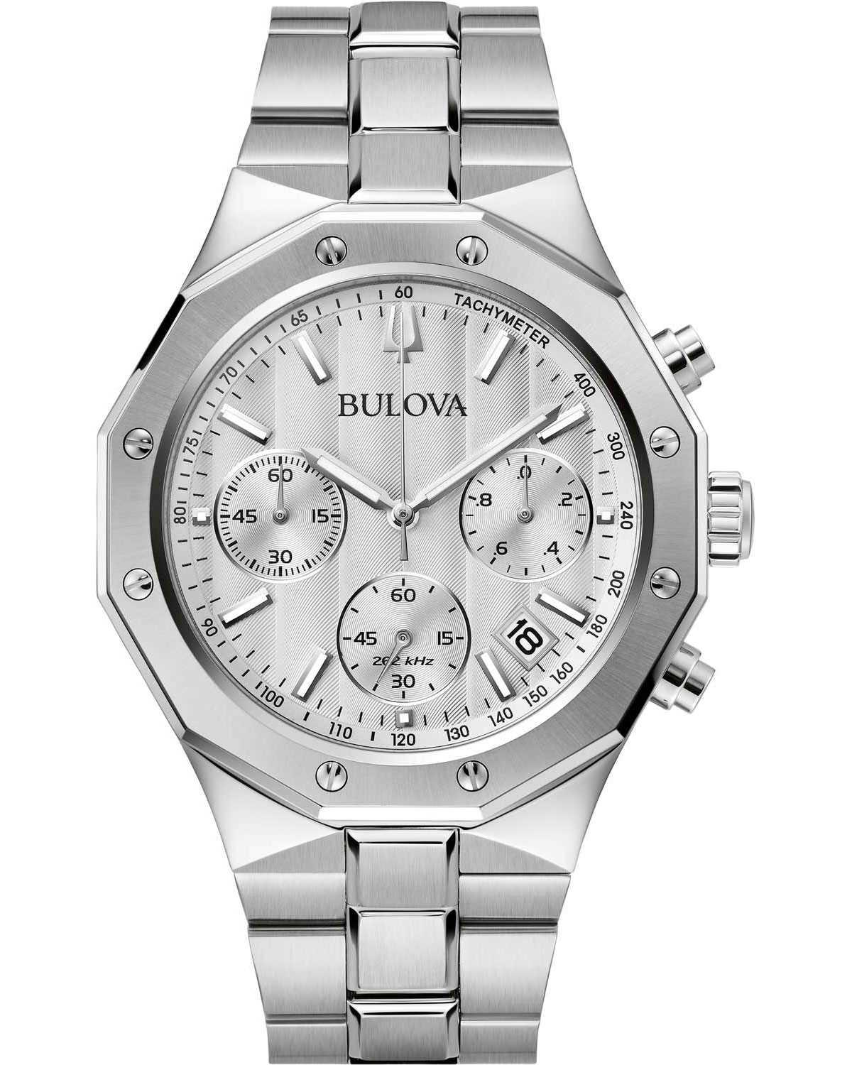Bulova BULOVA Chronograph Precisionist - 96B408 Silver case with Stainless Steel Bracelet