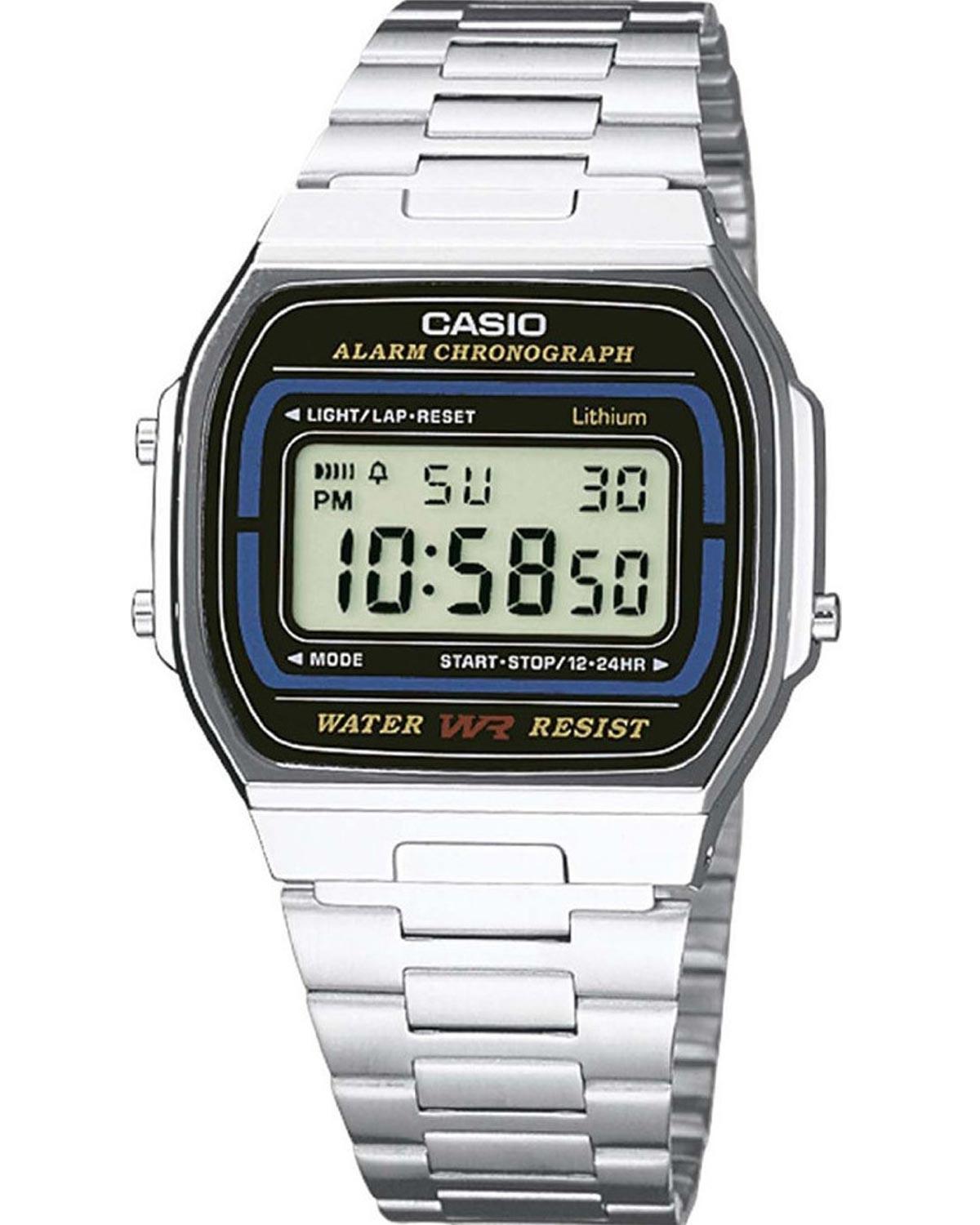 Casio CASIO Vintage Collection - A-164WA-1VES, Silver case with Stainless Steel Bracelet