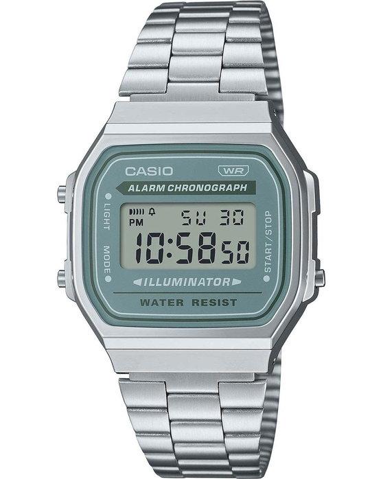 Casio CASIO Collection - A-168WA-3AYES, Silver case with Stainless Steel Bracelet