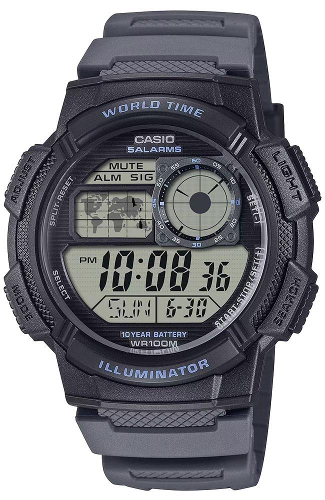 Casio CASIO Collection - AE-1000W-8AVEF Black case, with Grey Rubber Strap