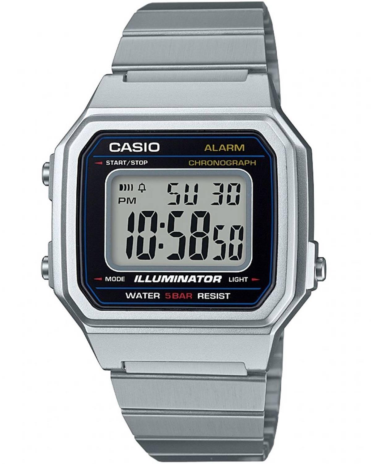 CASIO Collection - B-650WD-1AEF, Black case with Stainless Steel Bracelet 22194