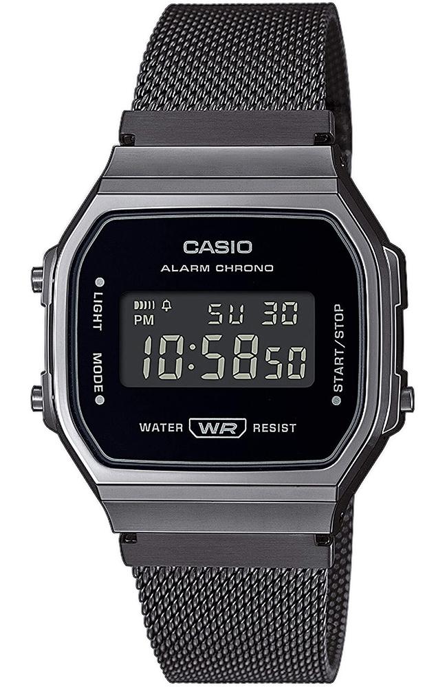Casio CASIO Collection Chronograph - A-168WEMB-1BEF, Grey case with Stainless Steel Bracelet