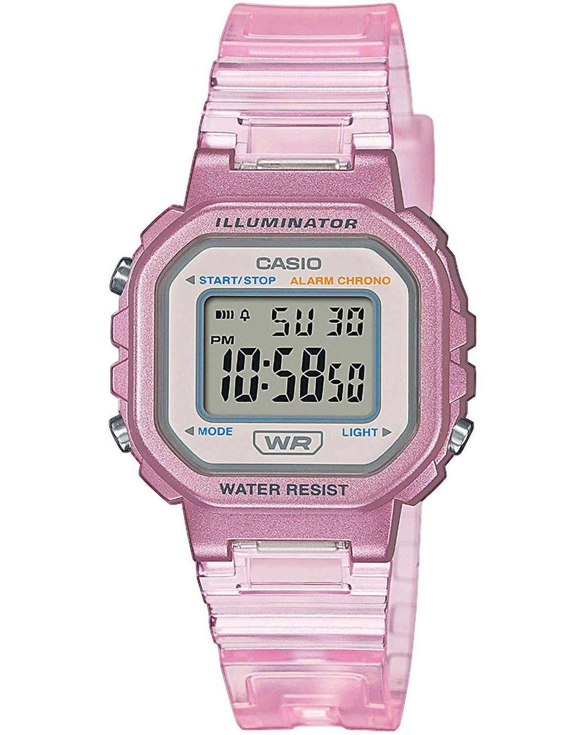 Casio CASIO Collection Chronograph - LA-20WHS-4AEF, Pink case with Light Pink Rubber Strap