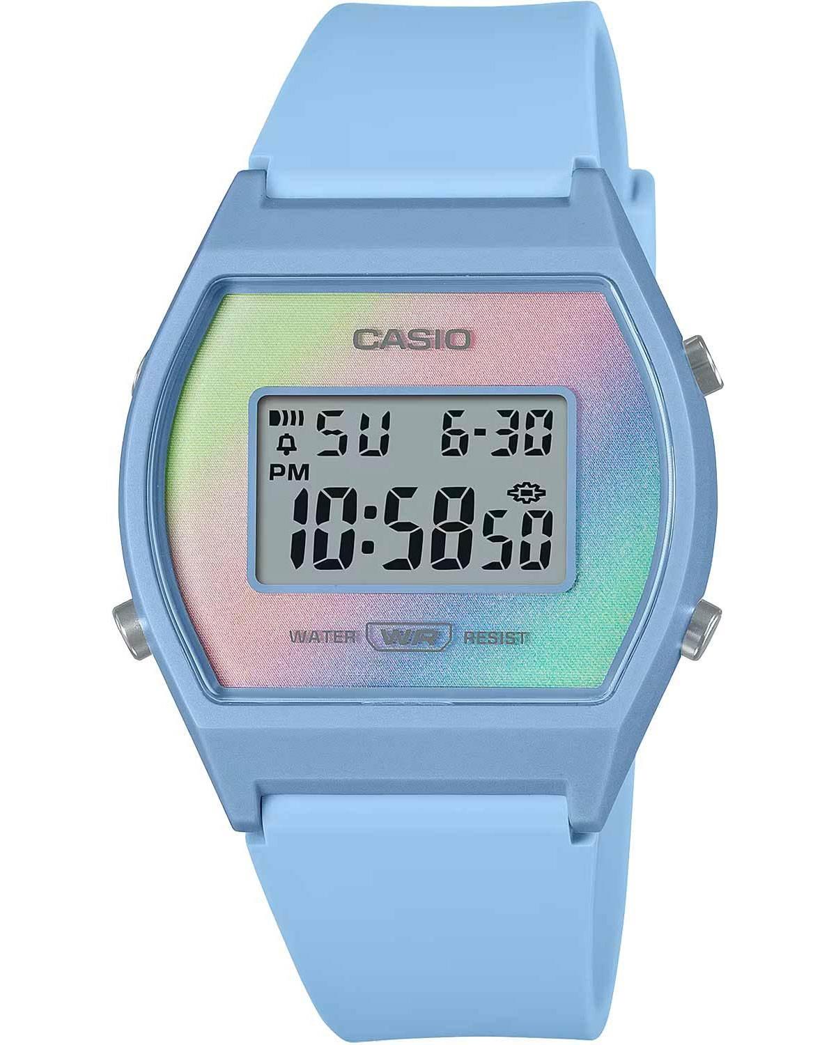 Casio CASIO Collection Chronograph - LW-205H-2AEF, Light Blue case with Light Blue Rubber Strap