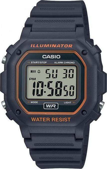 CASIO Collection - F-108WH-8A2EF Black case with Black Rubber Strap