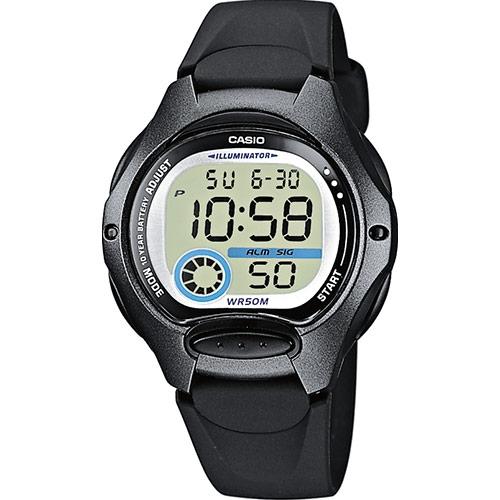 CASIO Collection - LW-200-1BVEF, Black case with Black Rubber Strap