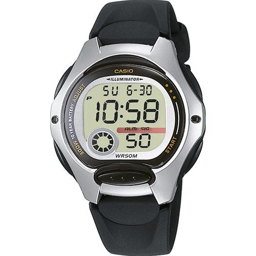 CASIO Collection - LW-200-1AVEF Silver case with Black Rubber Strap