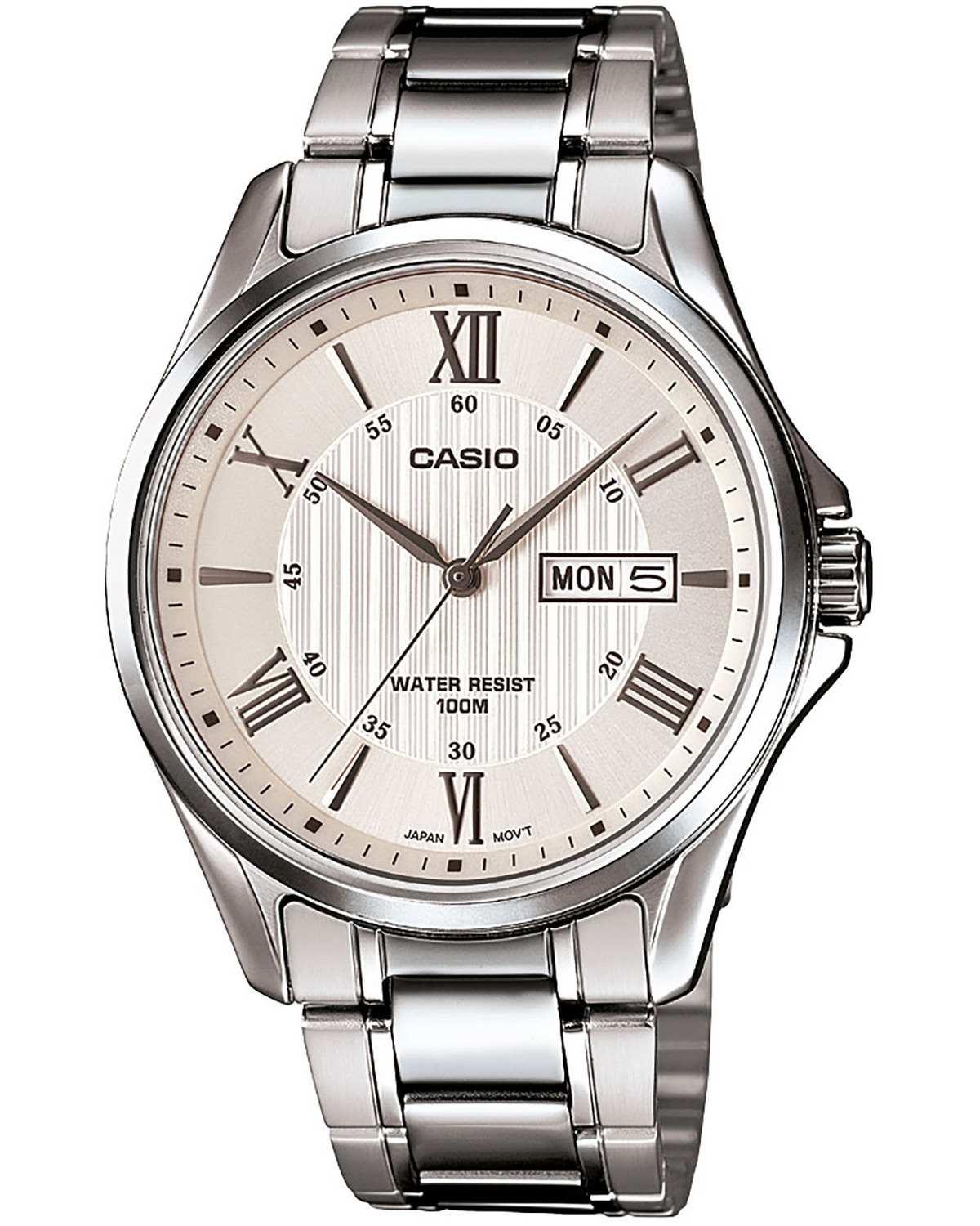 CASIO Collection - MTP-1384D-7AVEF, Silver case with Stainless Steel Bracelet
