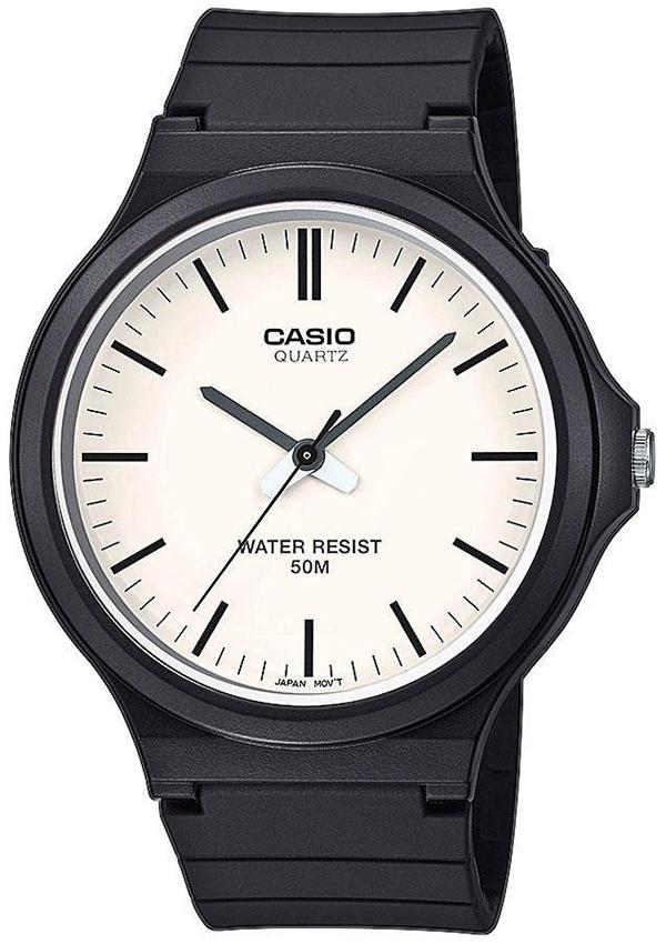 CASIO Collection MW2407EVEF, Black case with Black Rubber Strap