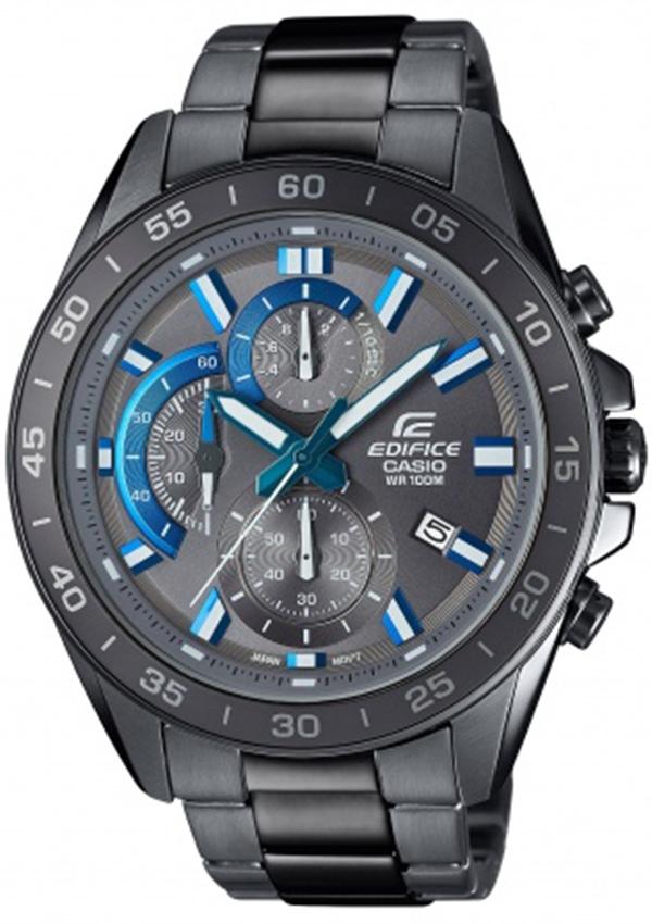 CASIO Edifice Chronograph EFV550GY8AVUEF, Black case with Stainless Steel Bracelet