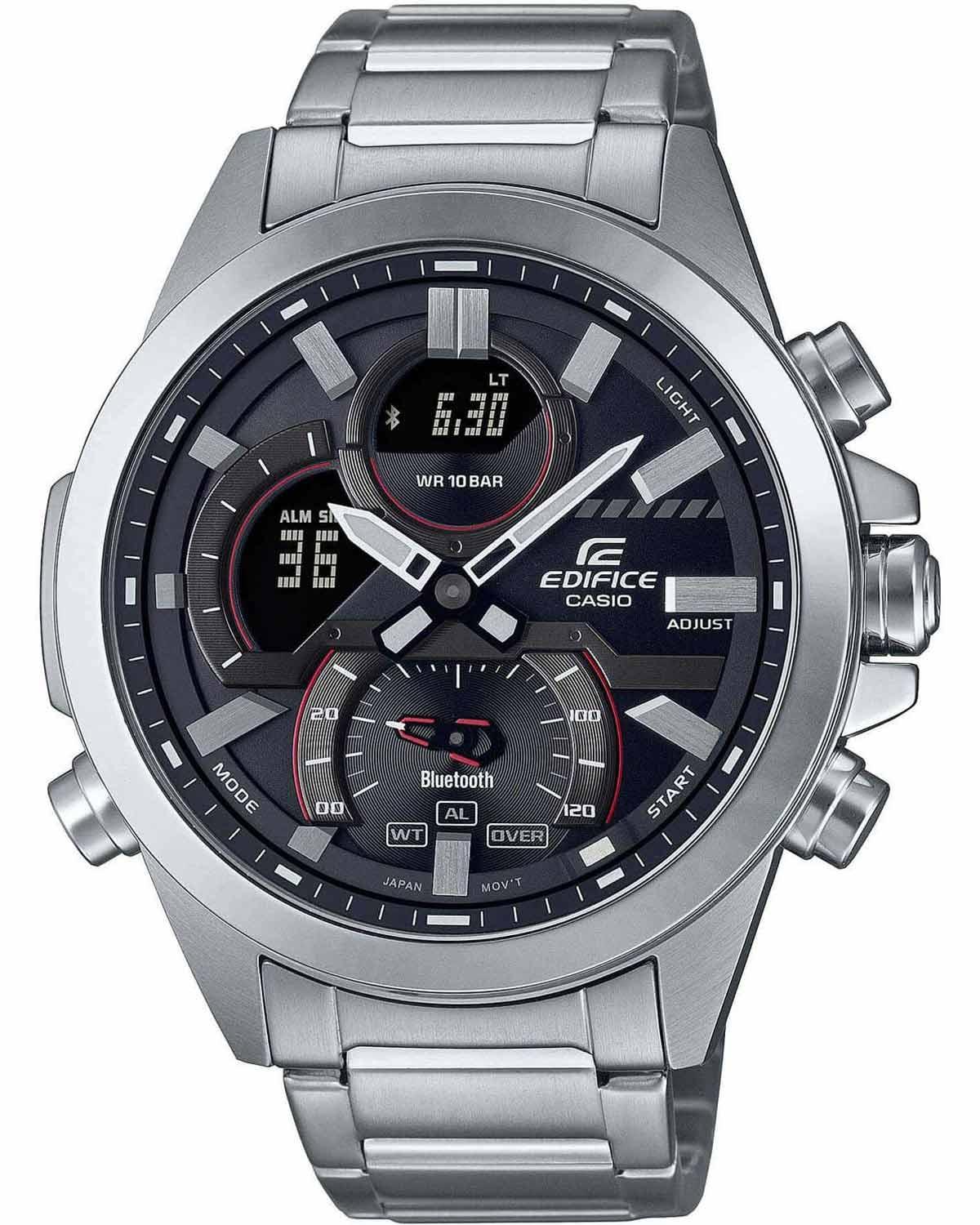 CASIO Edifice Smartwatch Bluetooth Chronograph - ECB-30D-1AEF, Silver case with Stainless Steel Bracelet
