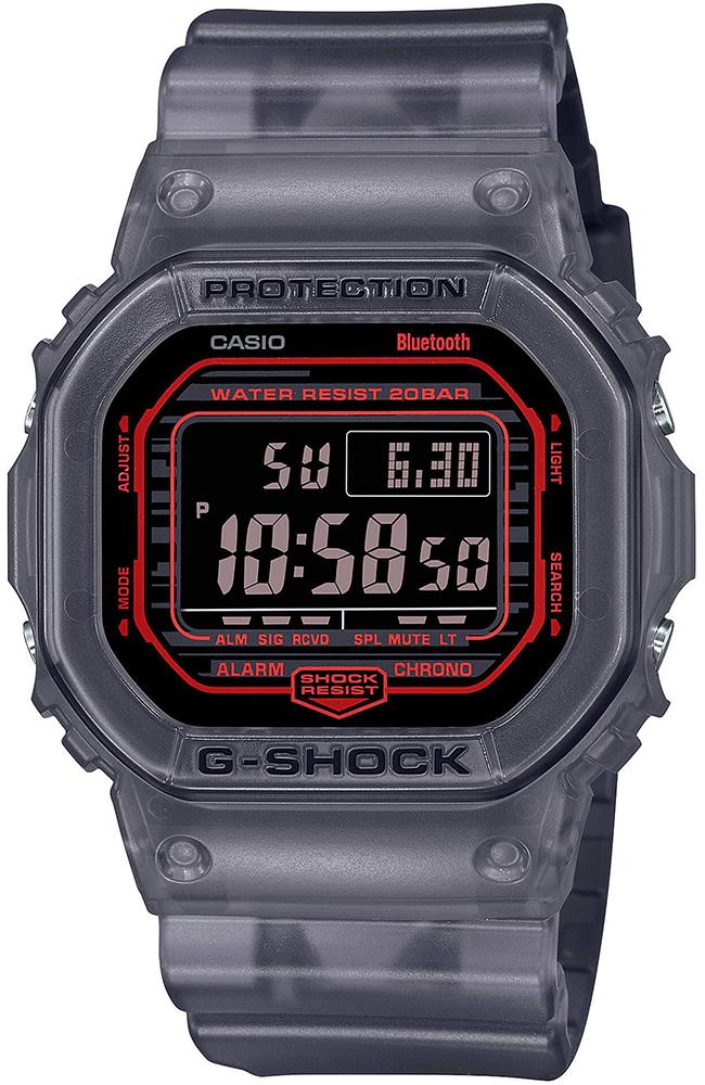 CASIO G-Shock Bluetooth Chronograph - DW-B5600G-1ER Grey case with Grey Rubber Strap