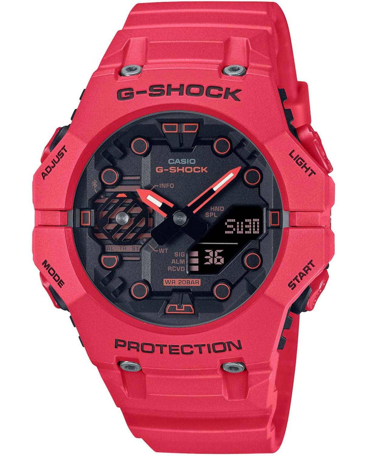 Casio CASIO G-Shock Bluetooth Chronograph - GA-B001-4AER Red case with Red Rubber Strap