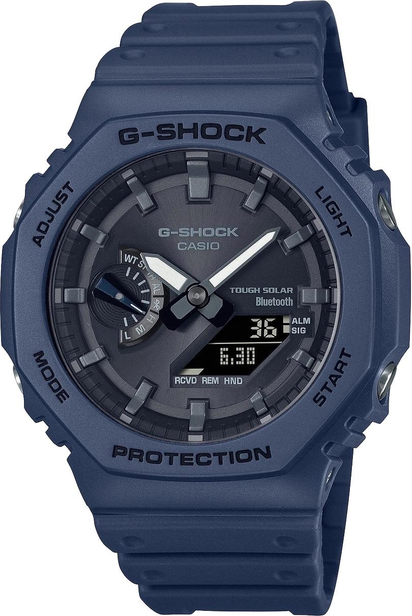 CASIO G-Shock Bluetooth Chronograph - GA-B2100-2AER Blue case with Blue Rubber Strap