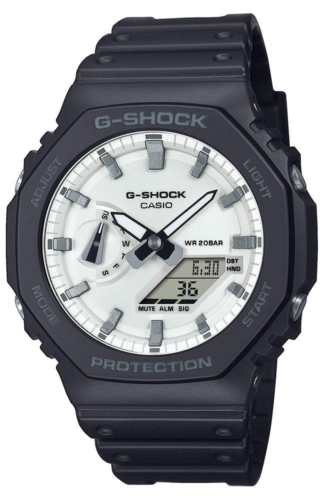Casio CASIO G-Shock Chronograph - GA-2100WD-1AER Black case with Black Rubber Strap