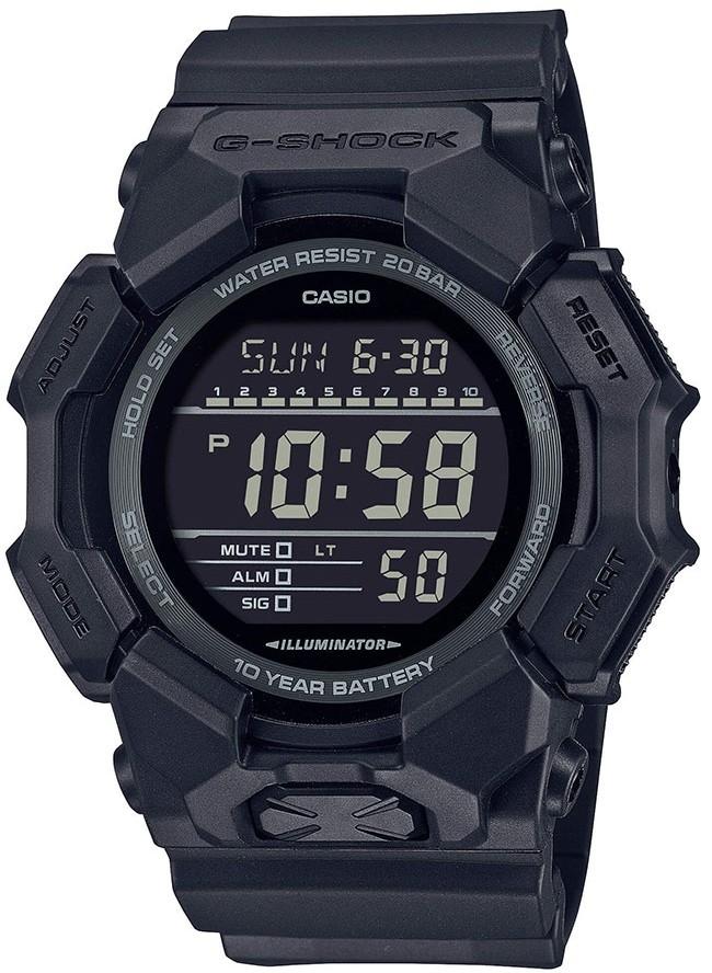 Casio CASIO G-Shock Chronograph - GD-010-1A1ER Black case with Black Rubber Strap