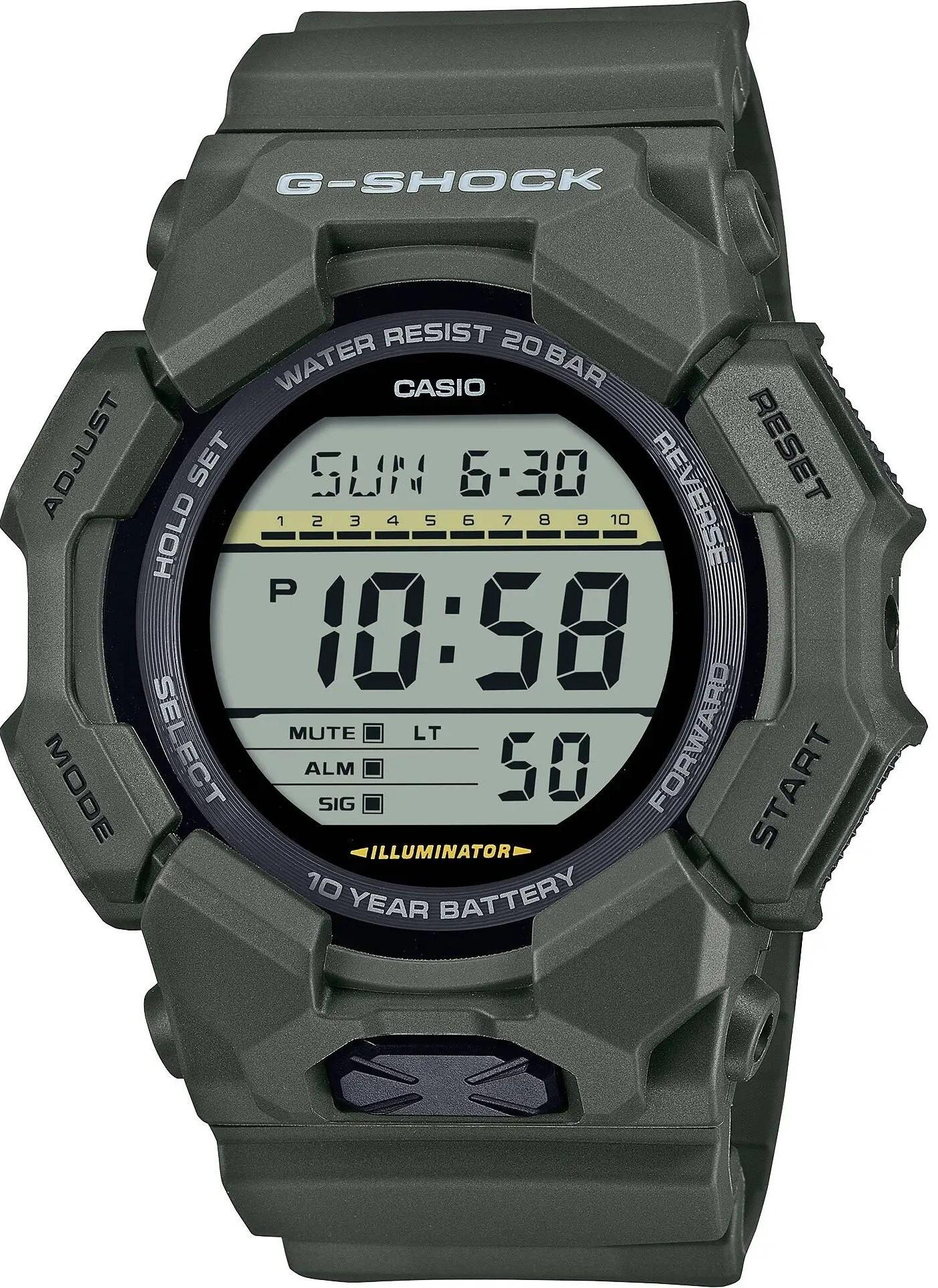 Casio CASIO G-Shock Chronograph - GD-010-3ER Khaki case with Khaki Rubber Strap