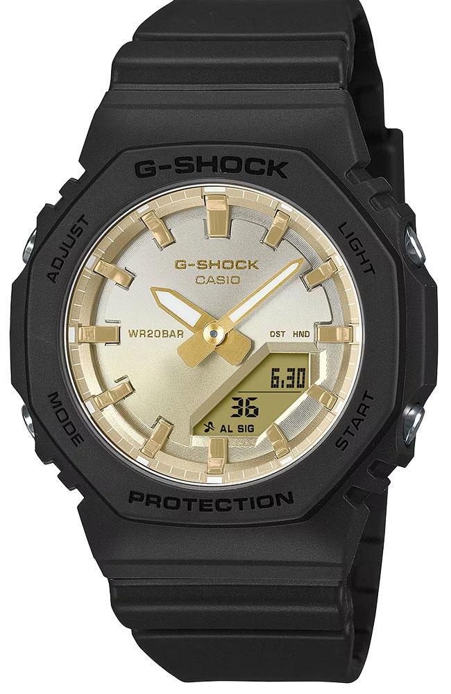 Casio CASIO G-Shock Chronograph - GMA-P2100SG-1AER Black case with Black Rubber Strap