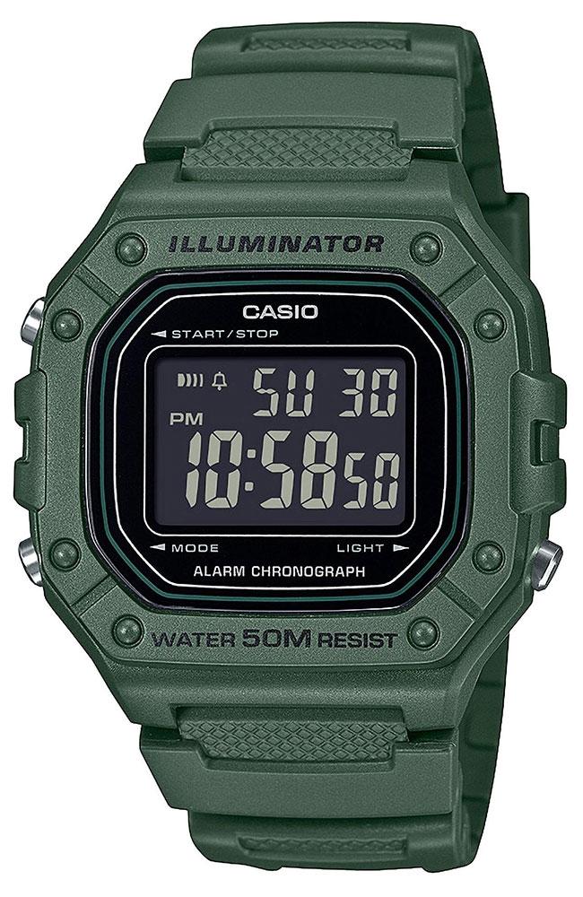 Casio CASIO Sport Collection - W-218H-3BVEF Khaki case with Khaki Rubber Strap