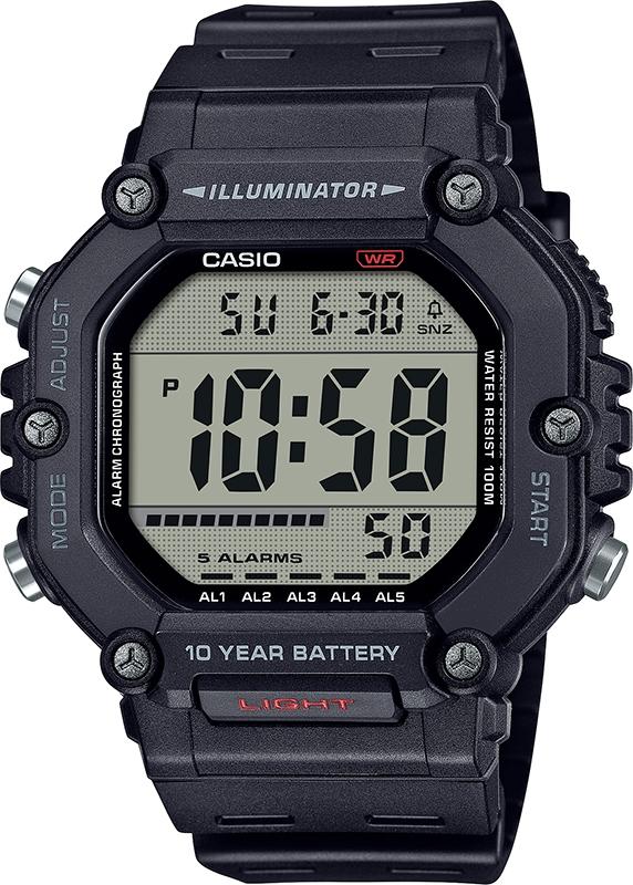 Casio CASIO Standard - AE-1600H-1AVEF Black case with Black Rubber Strap