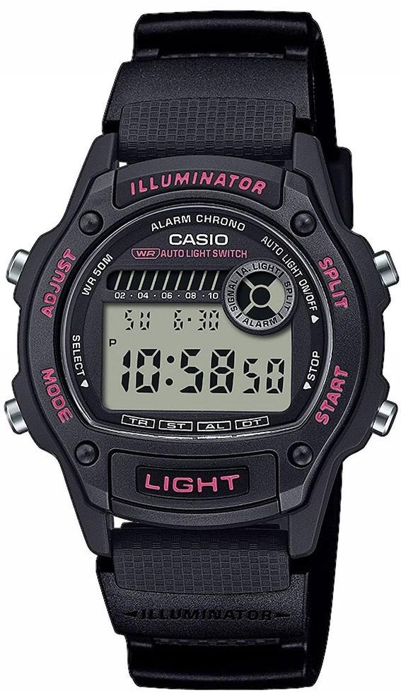 Casio CASIO Collection - W-220H-1A2VEF, Black case with Black Rubber Strap