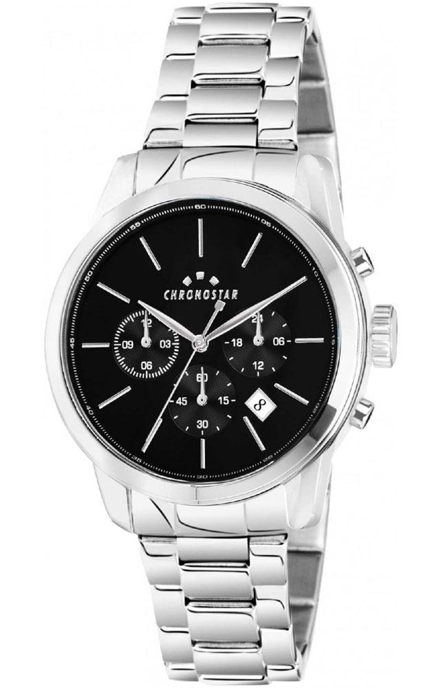 CHRONOSTAR Mens Chronograph R3753270001, Silver case with Metallic Bracelet