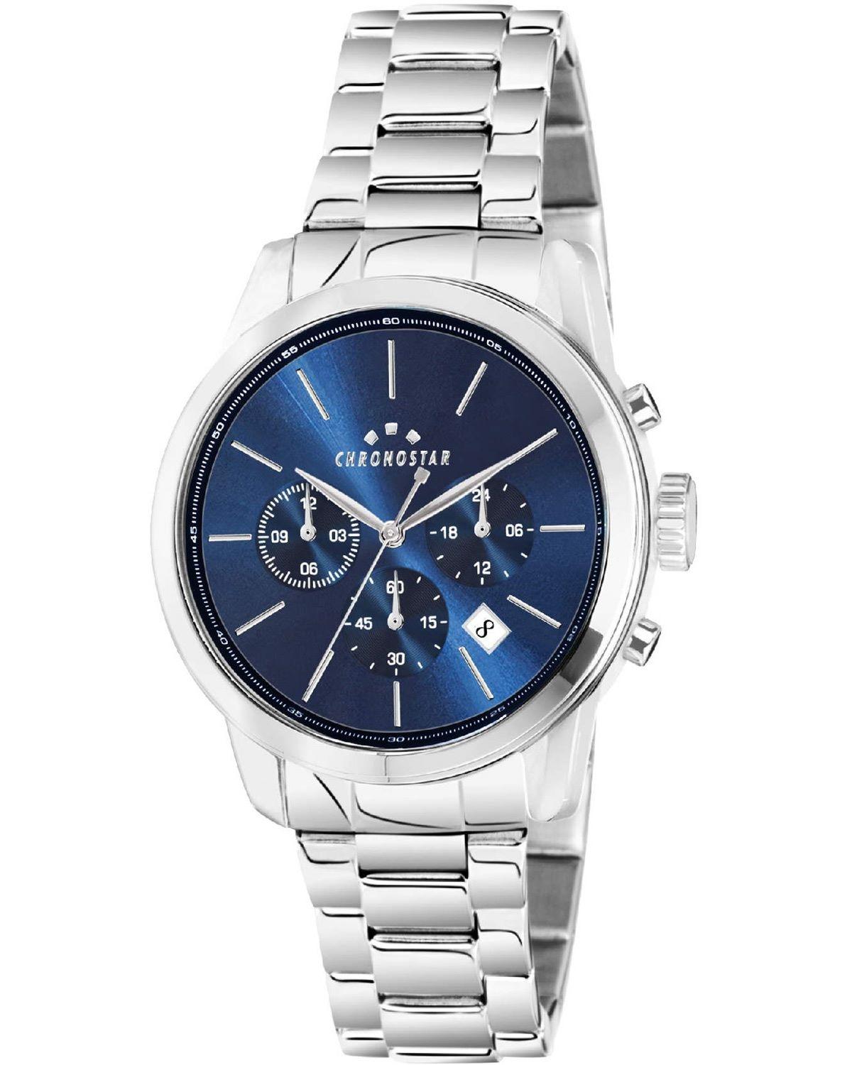 CHRONOSTAR Mens Chronograph R3753270002, Silver case with Metallic Bracelet