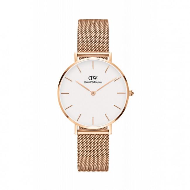 DANIEL WELLINGTON Classic Petite Melrose 00100163DW, Rose Gold case with Stainless Steel Bracelet