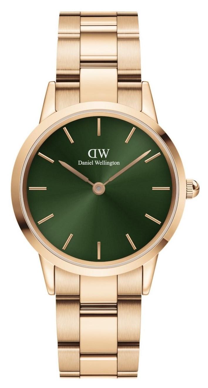 DANIEL WELLINGTON Iconic Link Emerald - DW00100420, Rose Gold case with Stainless Steel Bracelet