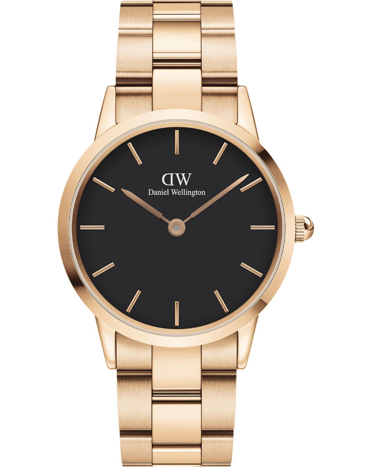 DANIEL WELLINGTON Iconic Link - DW00100210, Rose Gold case with Stainless Steel Bracelet