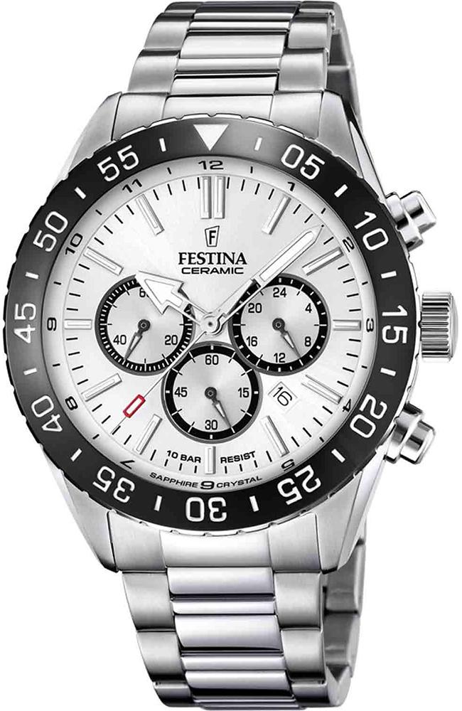 Festina FESTINA Men's Chronograph - F20575/1 , Silver case with Stainless Steel Bracelet