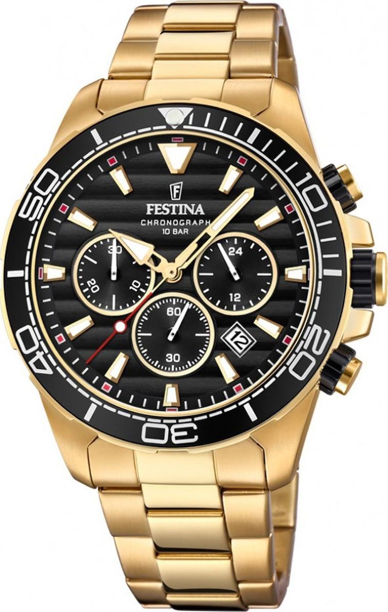 Festina FESTINA Men's Chronograph - F20634/5 , Gold case with Stainless Steel Bracelet