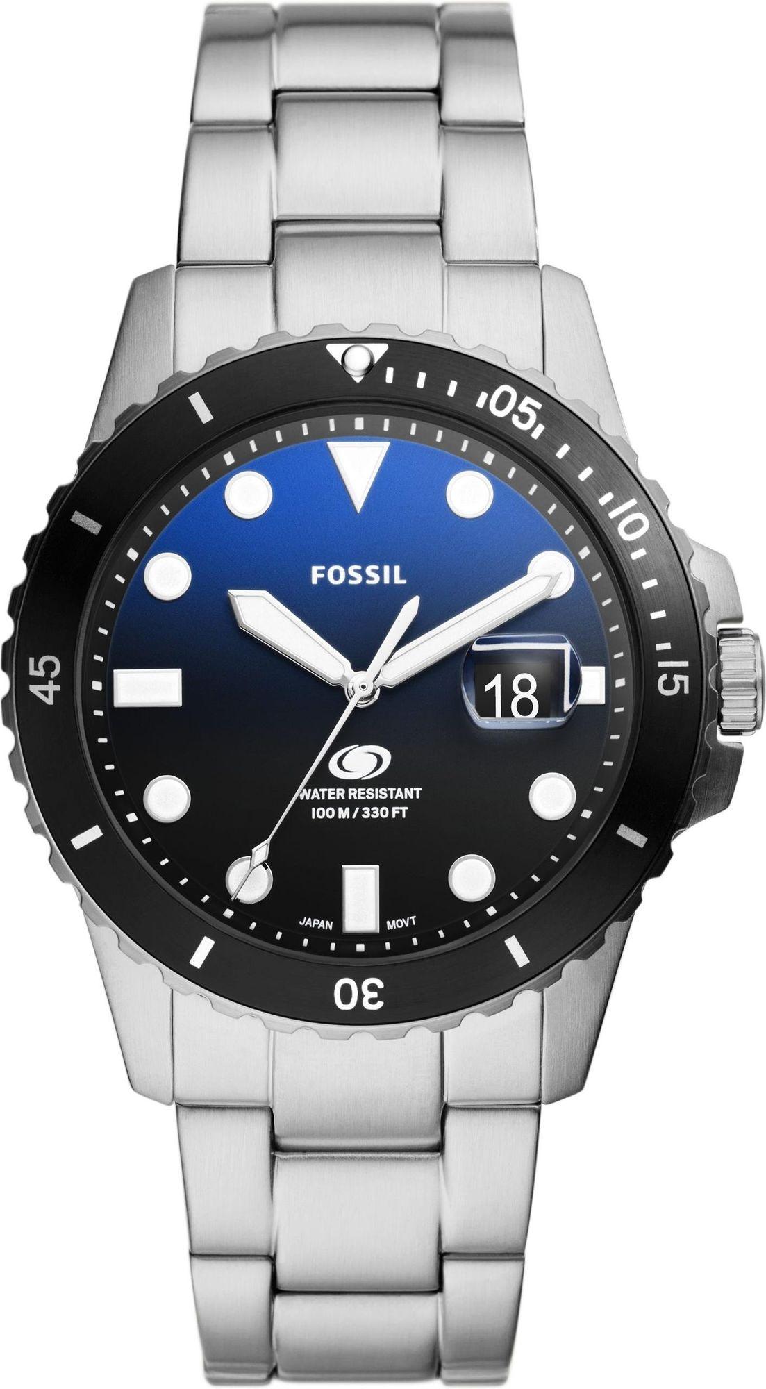 Fossil Blue - FS6038, Silver case with Stainless Steel Bracelet