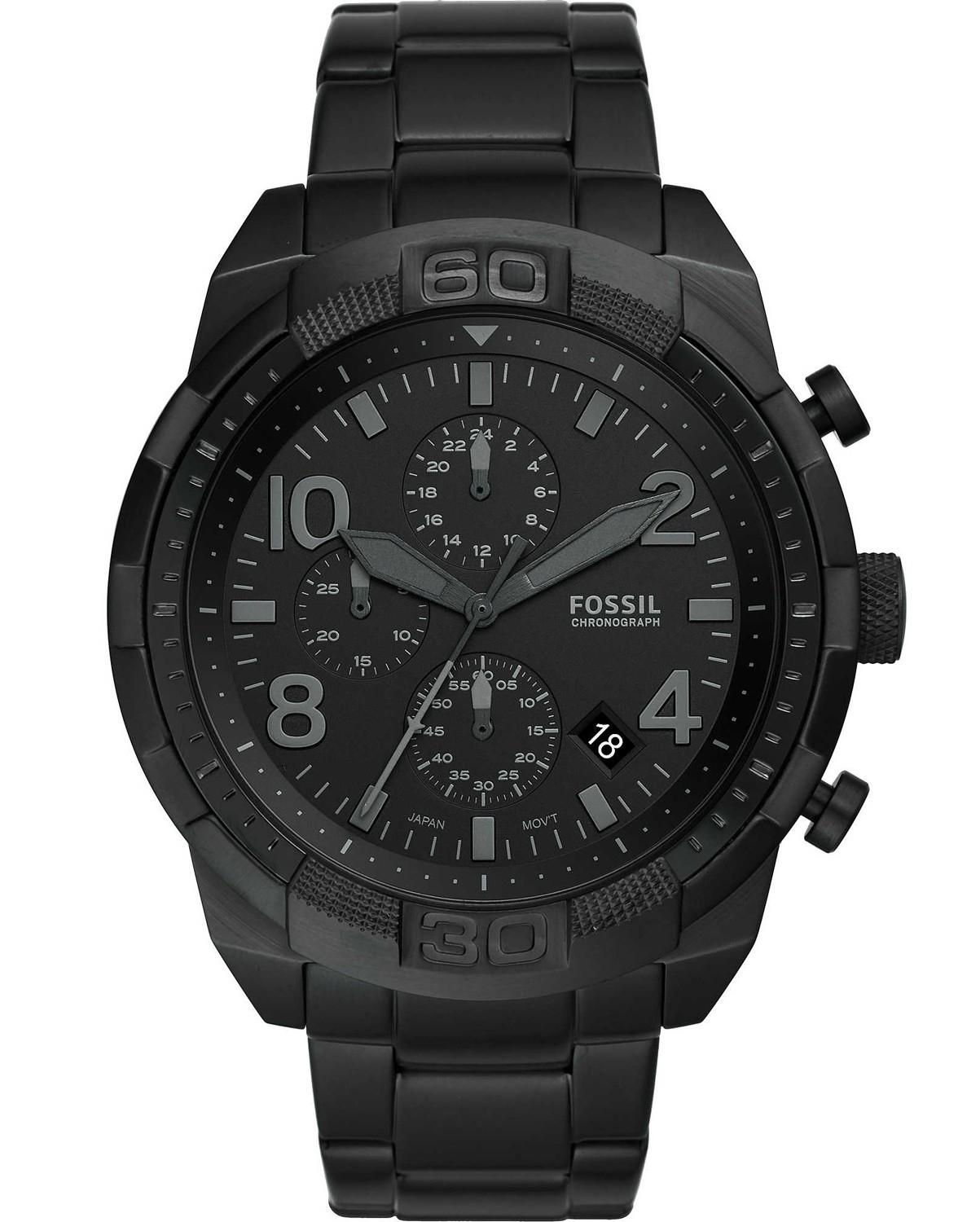 FOSSIL Bronson Chronograph - FS5712, Black case with Stainless Steel Bracelet