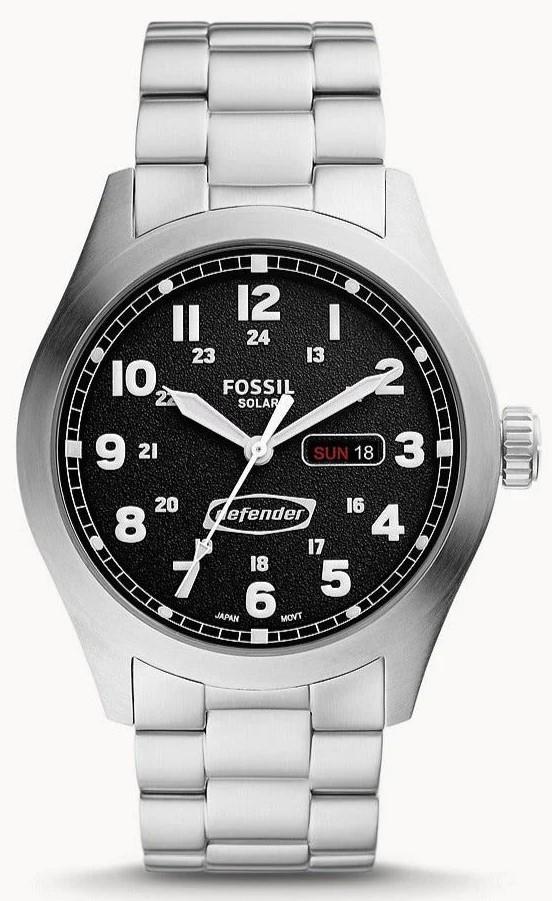 Fossil Defender Solar - FS5976, Silver case with Stainless Steel Bracelet