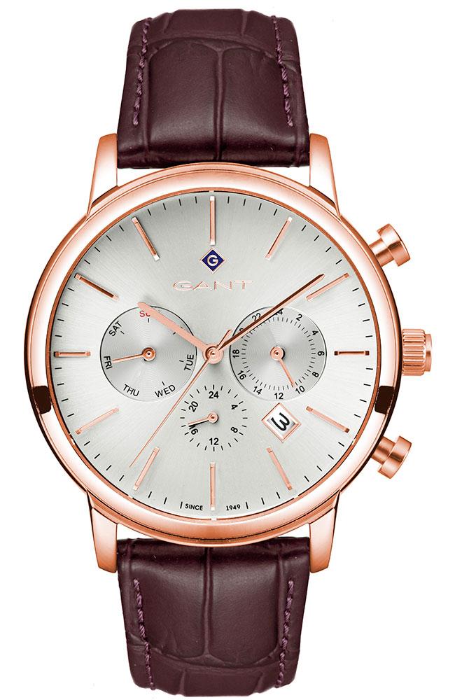 GANT Cleveland - G132011, Rose Gold case with Brown Leather Strap
