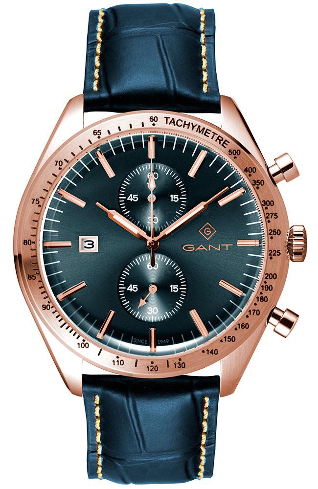 GANT Northampton Chronograph - G142004, Rose Gold case with Blue Leather Strap