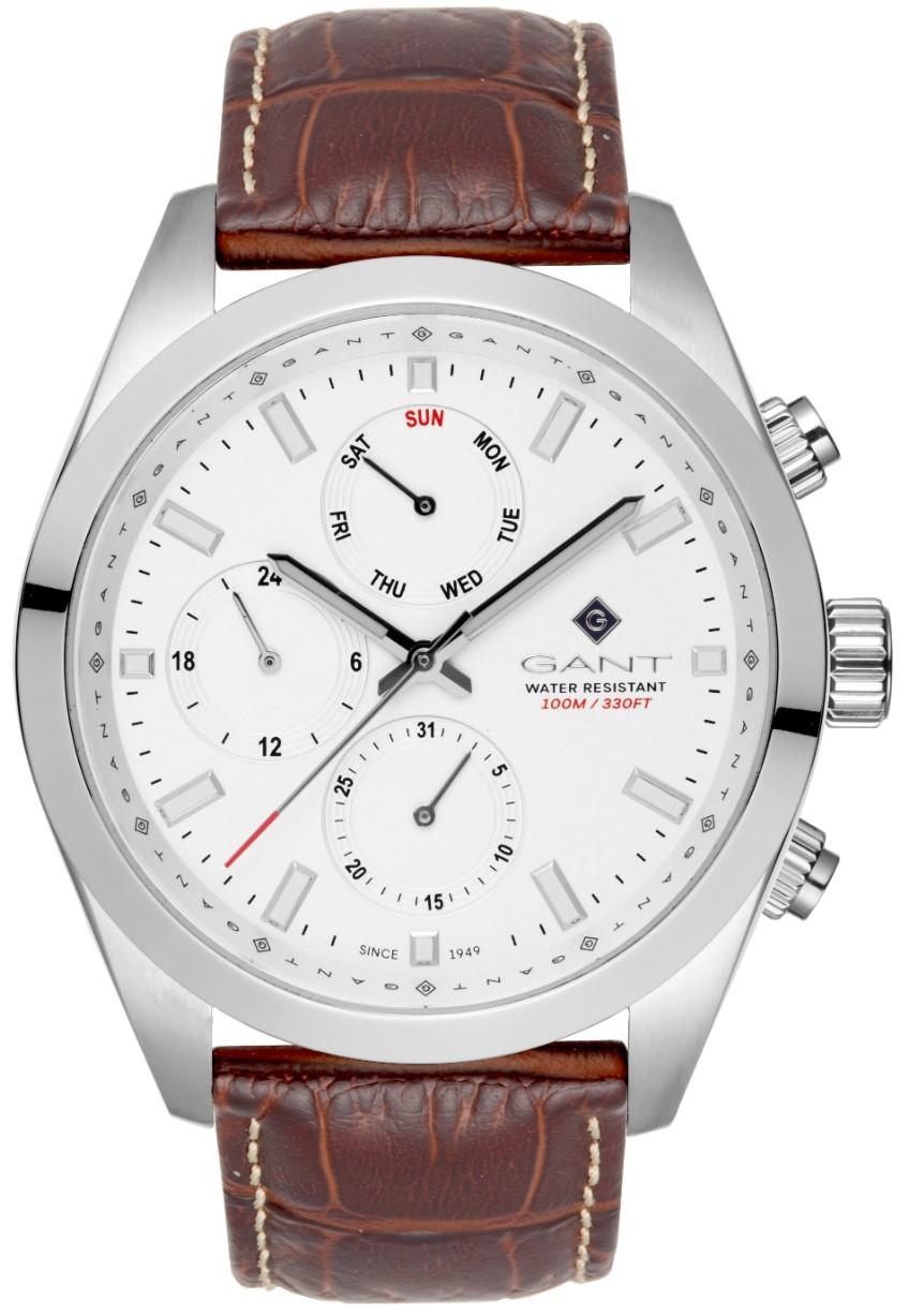 GANT Rochester Multifunction - G183002, Silver case with Brown Leather Strap