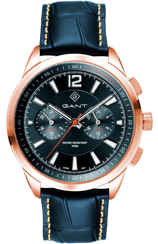 GANT Walworth - G144006, Rose Gold case with Blue Leather Strap