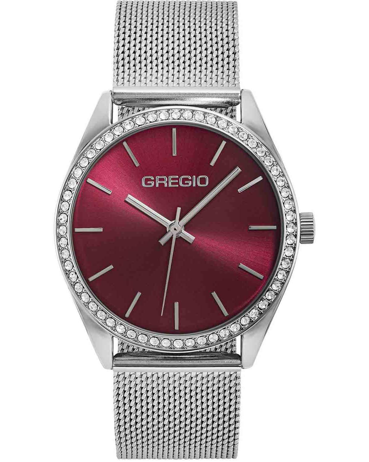 GREGIO Bianca II Crystals - GR370012, Silver case with Stainless Steel Bracelet