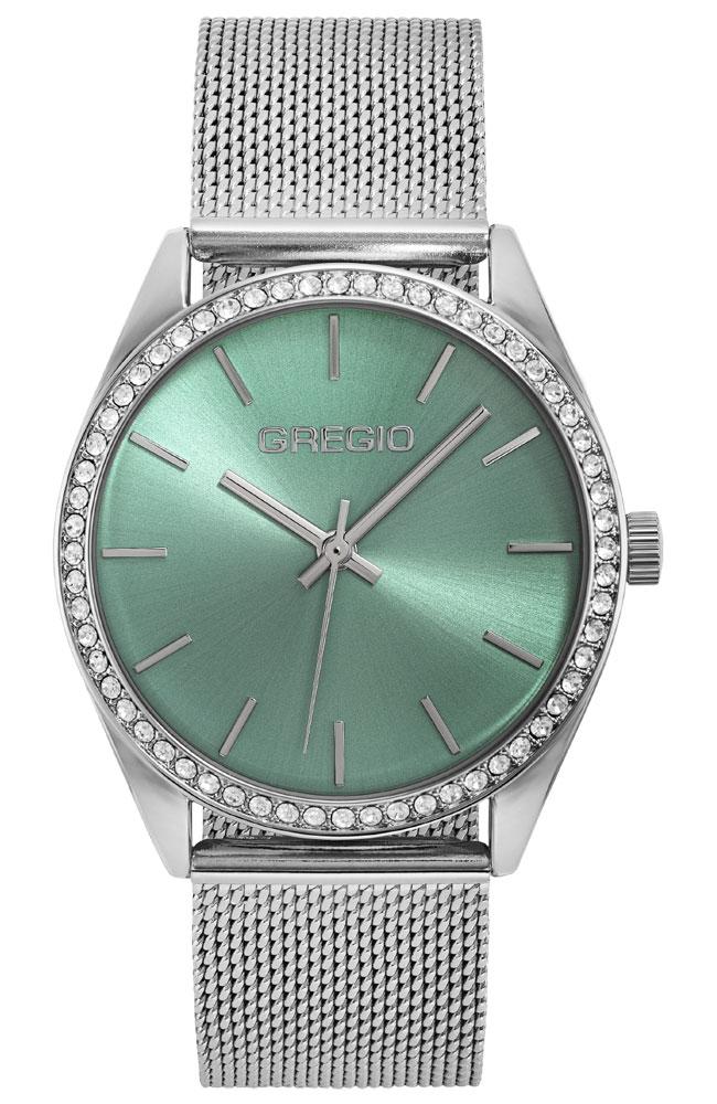 GREGIO Bianca II Crystals - GR370013 Silver case with Stainless Steel Bracelet