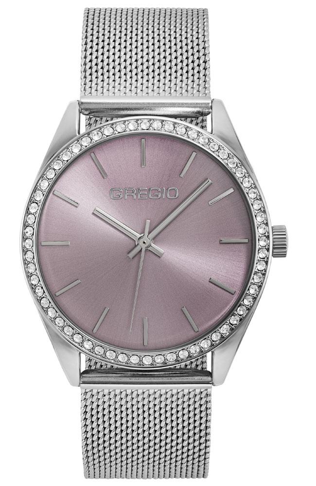 GREGIO Bianca II Crystals - GR370014 Silver case with Stainless Steel Bracelet