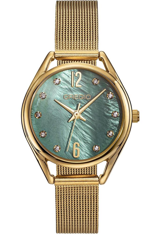 GREGIO Cluster Crystals - GR510021 Gold case with Stainless Steel Bracelet