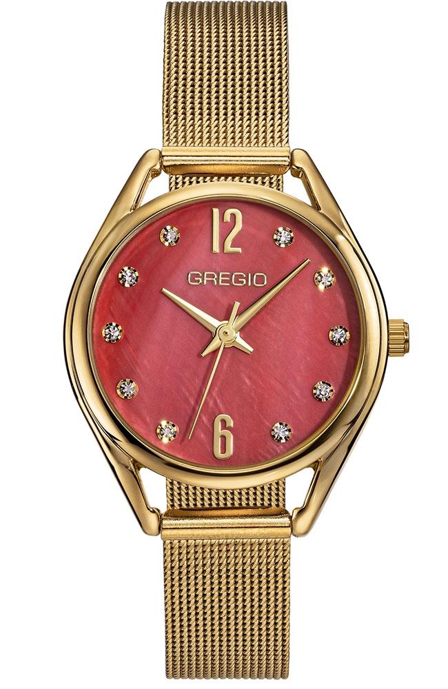 GREGIO Cluster Crystals - GR510022 Gold case with Stainless Steel Bracelet
