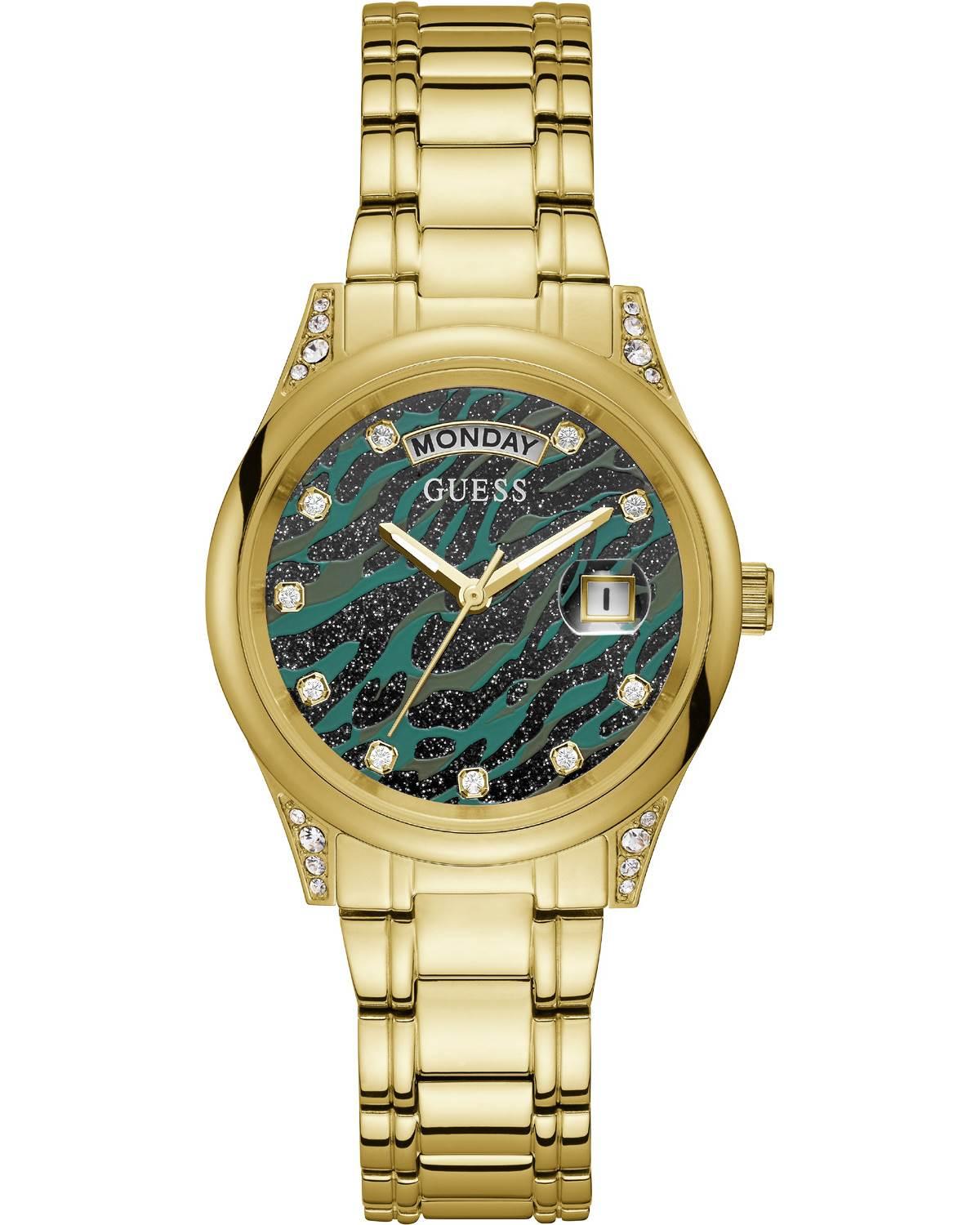  GUESS Aura Crystals - GW0047L3 , Gold case with Stainless Steel Bracelet 2025