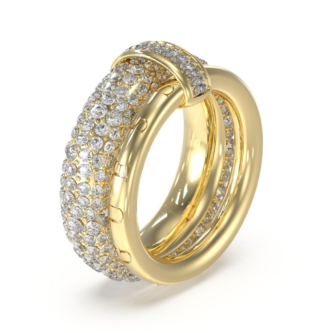  GUESS STEEL Δαχτυλίδι από Ανοξείδωτο ατσάλι Gold JUBR05198JWYG/54 2025