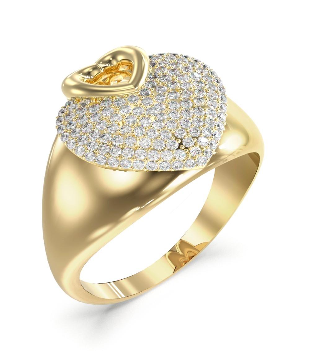 Guess Jewellery GUESS STEEL Δαχτυλίδι από Ανοξείδωτο ατσάλι Gold JUBR05215JWYG/54