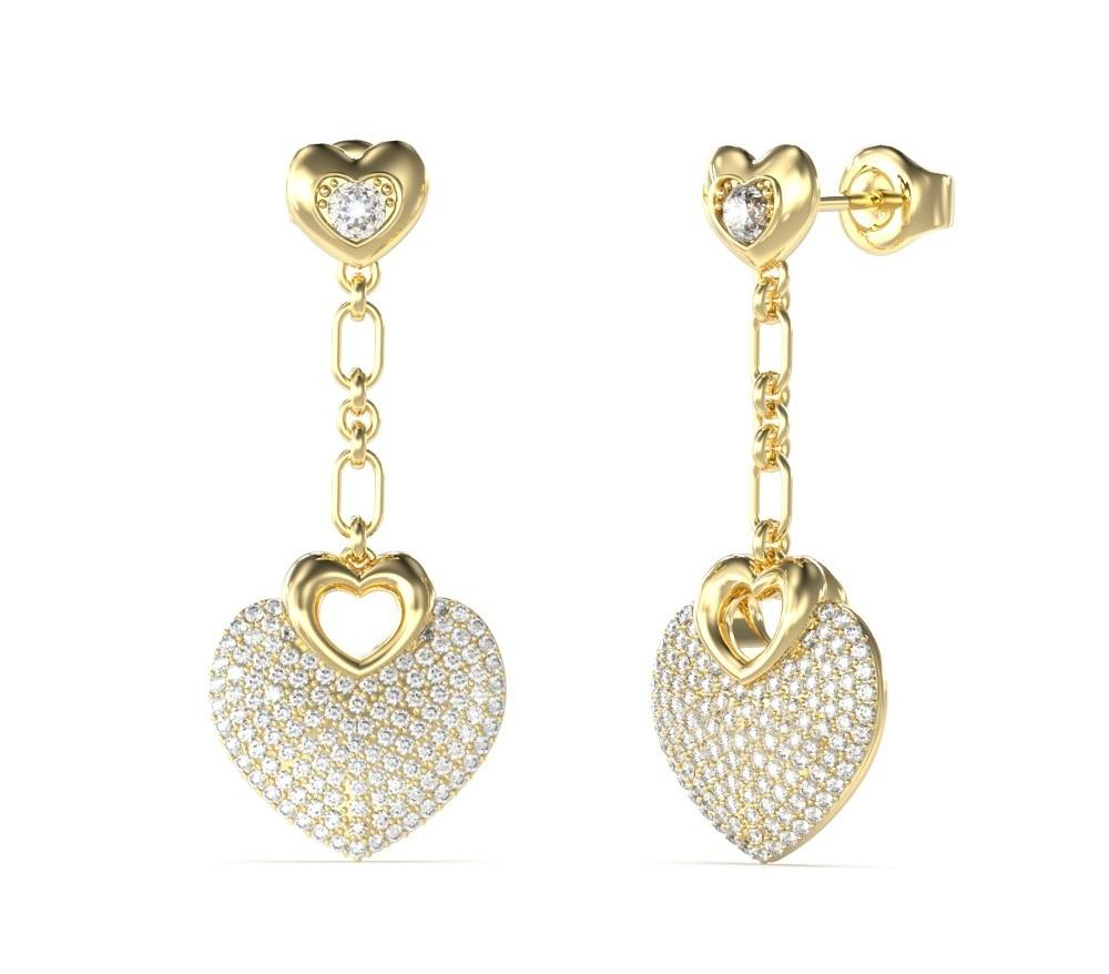  GUESS STEEL Σκουλαρίκια από Ανοξείδωτο ατσάλι Gold JUBE05210JWYGT/U 2025