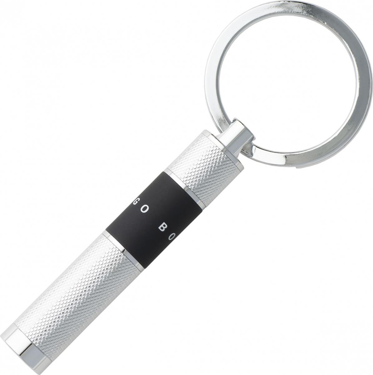 Boss Accessories BOSS Μπρελόκ από ανοξείδωτο ατσάλι Silver & Black HAK906B